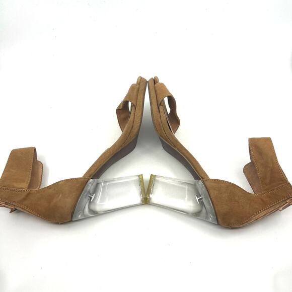 Jeffrey Campbell Brown Suede and Clear Heel Sandals Women's 8 US - Picture 7 of 9